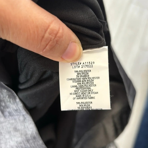 Betsy & Adam Strapless Mini Embellished Dress in Gunmetal Grey Silver Size 8 - Picture 9 of 14